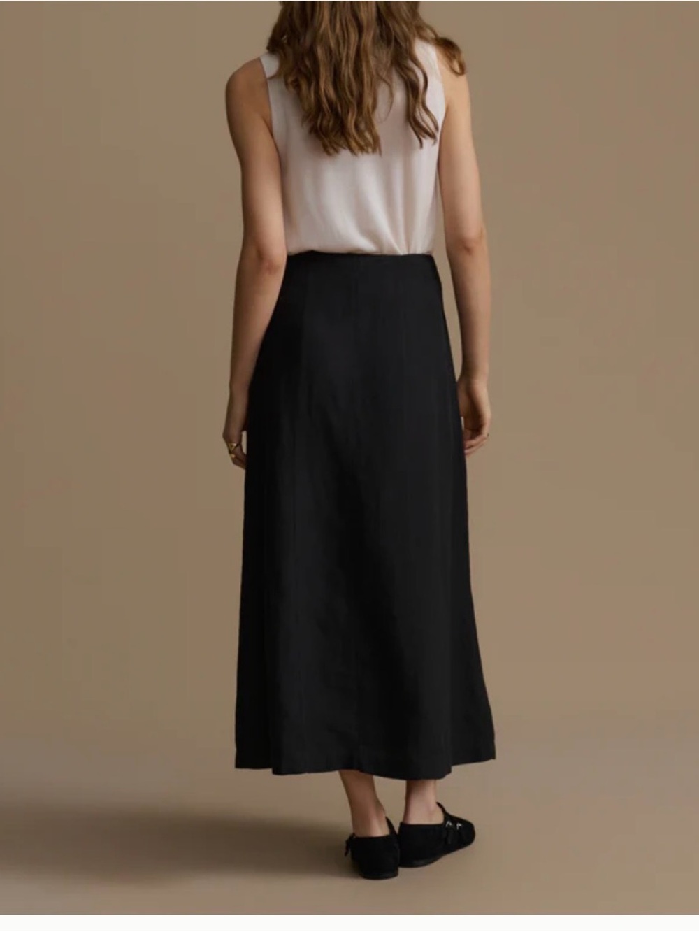 Jenni Kayne black linen Kinney skirt - Picture 2 of 6